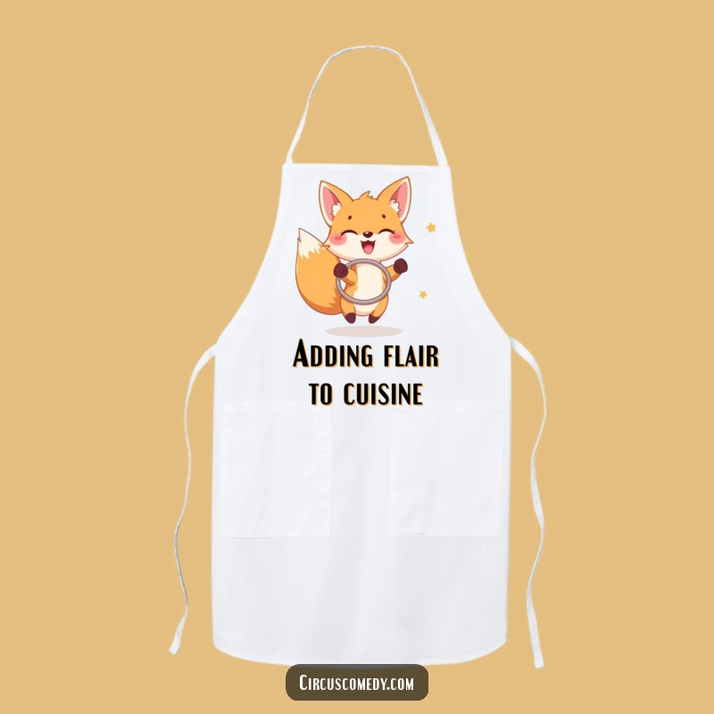Funny Fox Hoop Game Apron: Playful Cooking with Foxy Flair