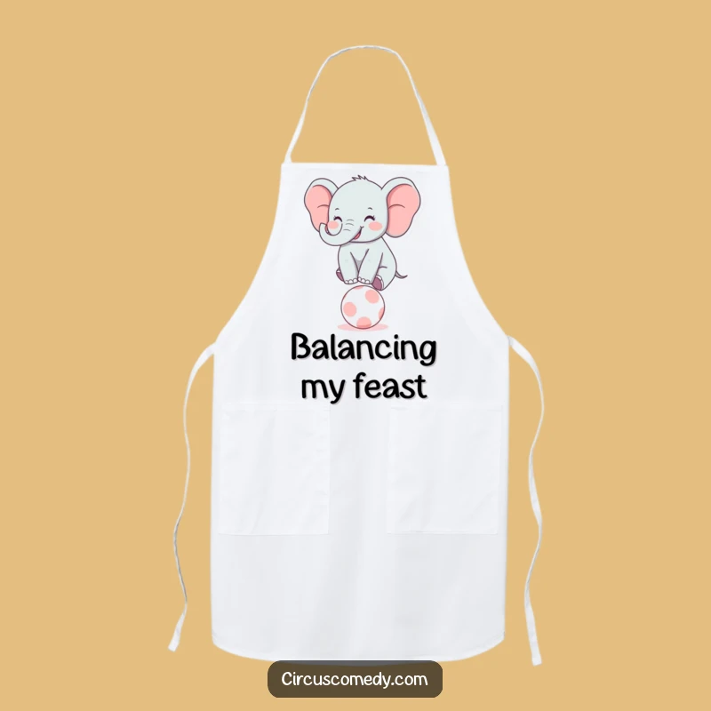 Funny Elephant Balancer Apron: Hilarious Kitchen Wear for Chefs