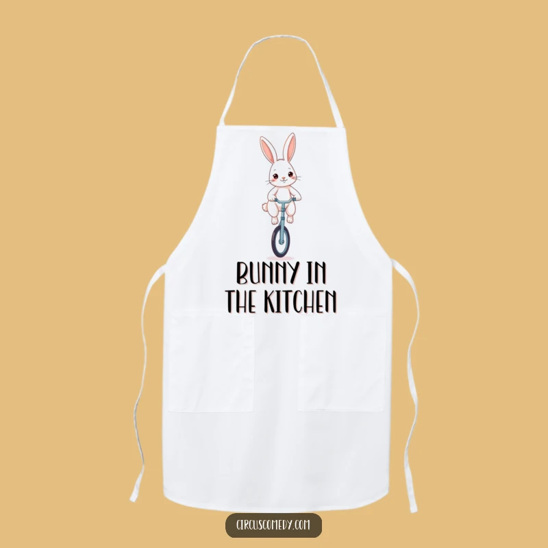 Funny Rabbit Unicyclist Apron - Cook With Determined Focus!