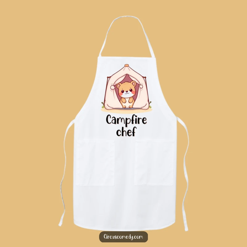 Funny Playful Animal Tent Apron, Hilarious Kitchen Wear for Camp Chefs