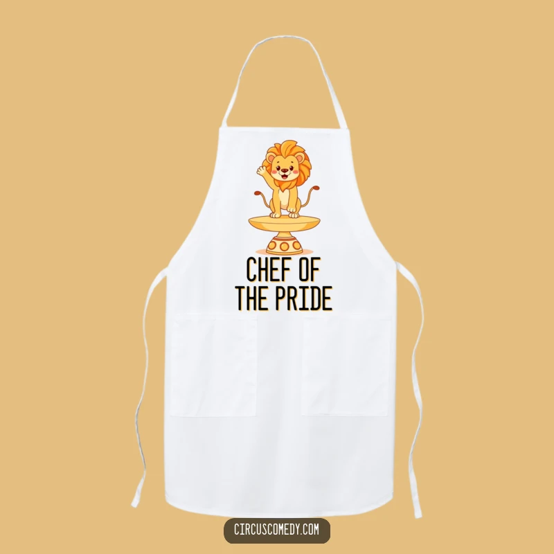 Funny Lion Plate Apron - Kitchen King Fun Gift