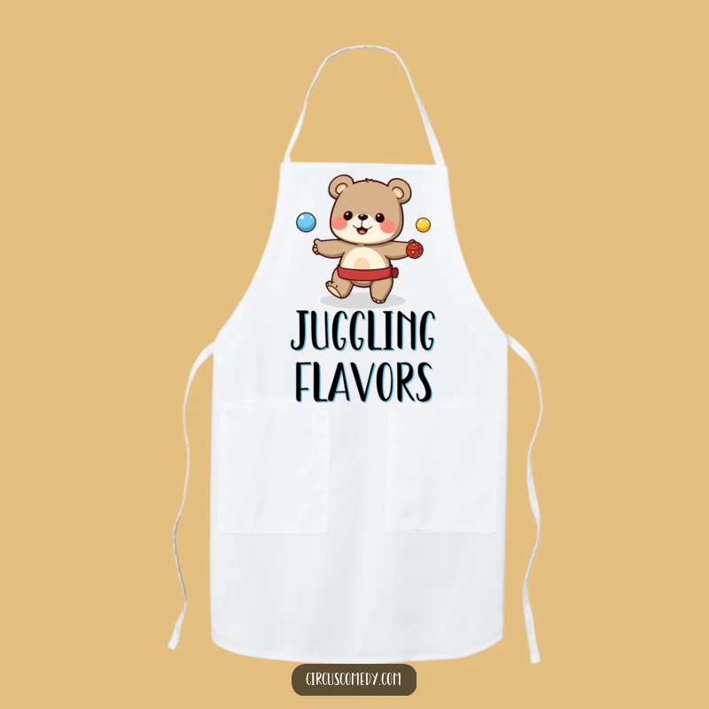 Funny Cute Bear Juggling Apron - Perform in the Kitchen with Circus Style