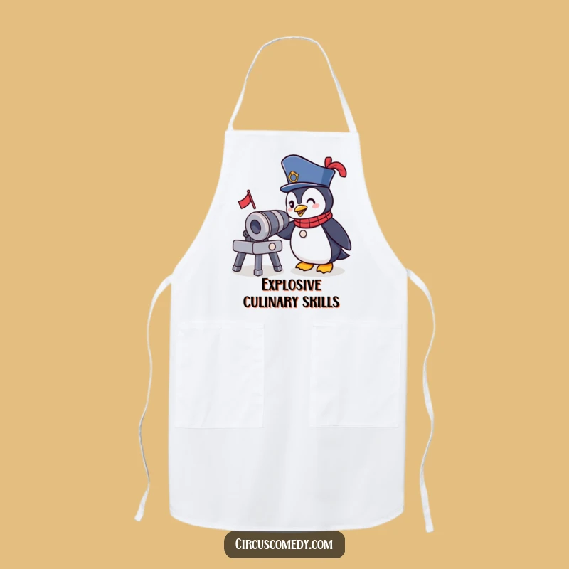 Funny Ringmaster Penguin Apron - Cook Up Laughs in the Kitchen