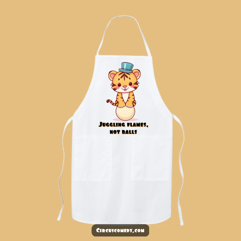 Funny Tiger Top Hat Apron: Cook in Style, Hilarious Kitchen Gift!