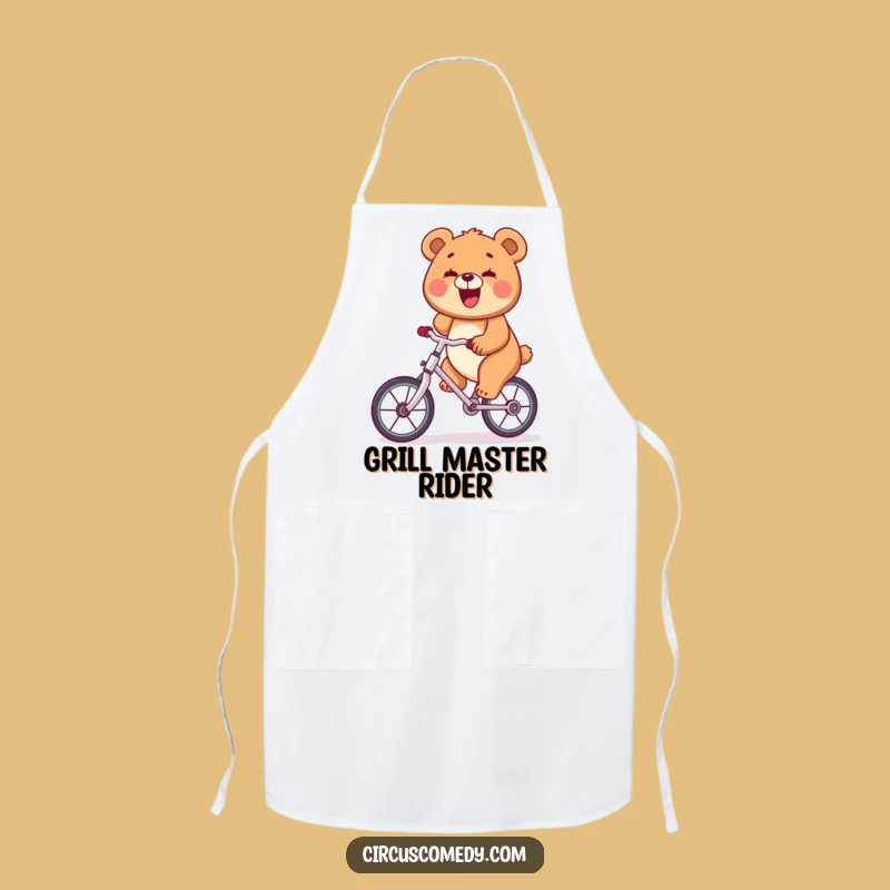 Funny Bear Unicycle Apron: Cook with Confidence and Comedy!
