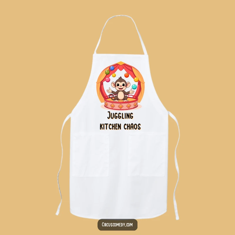Funny Monkey Circus Apron - Hilarious Kitchen Gift for Cooks