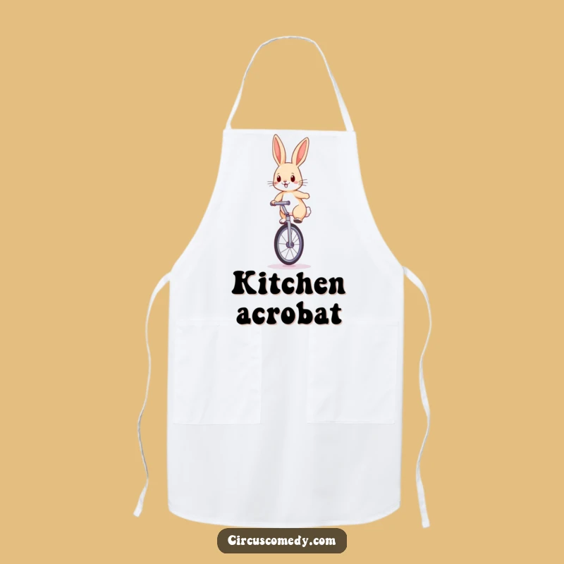 Funny Rabbit Unicycle Apron: Ride into the Kitchen, Hilarious Funny Gift