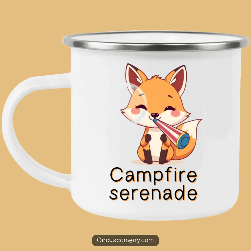 Funny Fox Bubble Camping Mug: Durable Fun for Outdoor Adventures
