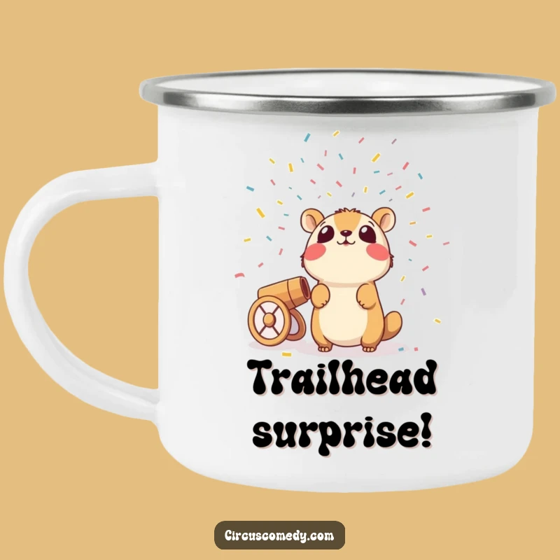 Funny Confetti Surprise Animal Camping Mug, Durable and Hilarious Outdoor Companion