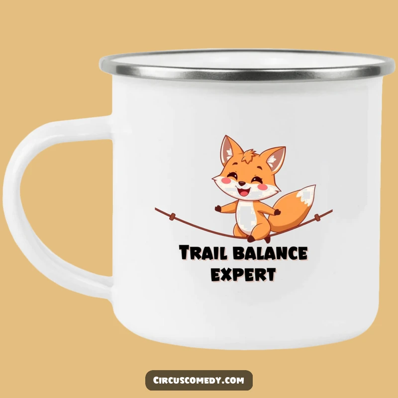 Funny Fox Tightrope Walker Camping Mug - Adventure With Proud Cheer!
