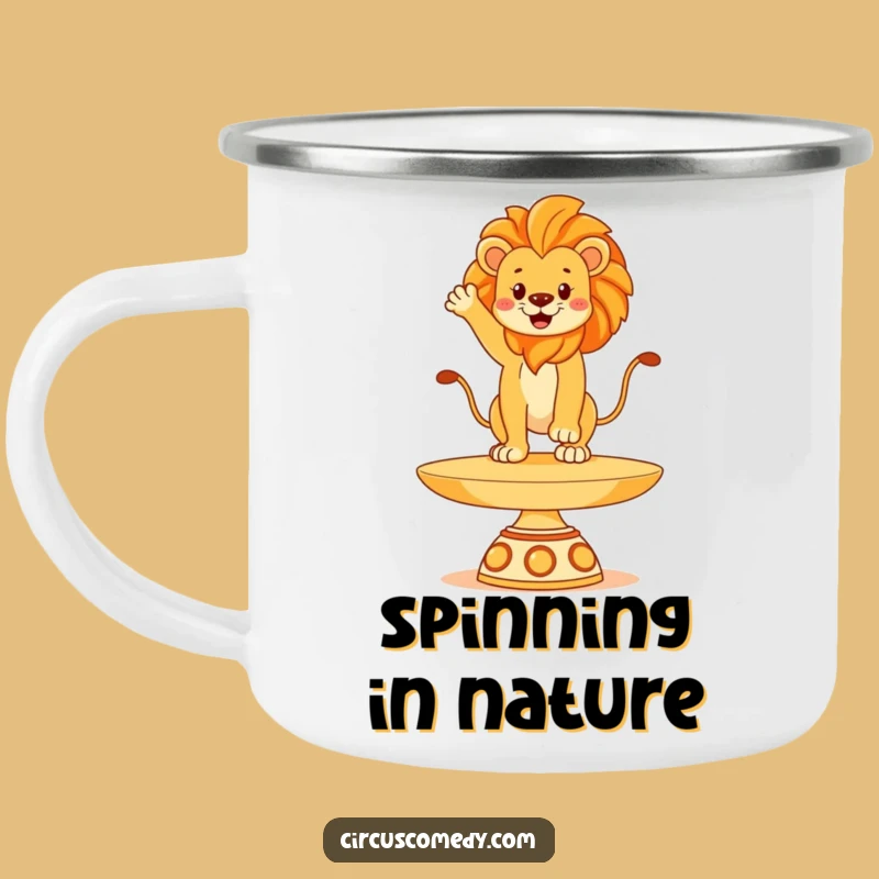 Funny Lion Plate Camping Mug - Outdoor King Fun Gift