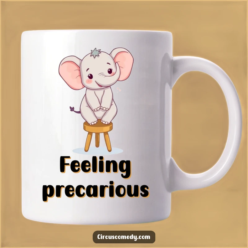 Funny Elephant Balancing Mug - Hilarious Circus Animal Gift