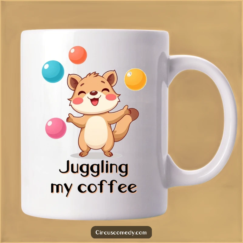 Funny Animal Juggling Mug - Focused Fun for a Great Gift
