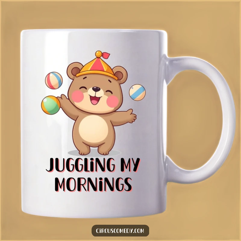 Funny Bear Juggling Mug: Circus Fun Funny Gift for Performers