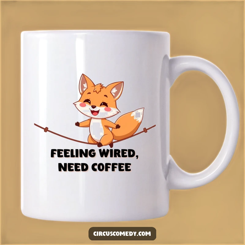 Funny Fox Tightrope Walker Mug - A Proud Smile Gift for Daredevils!