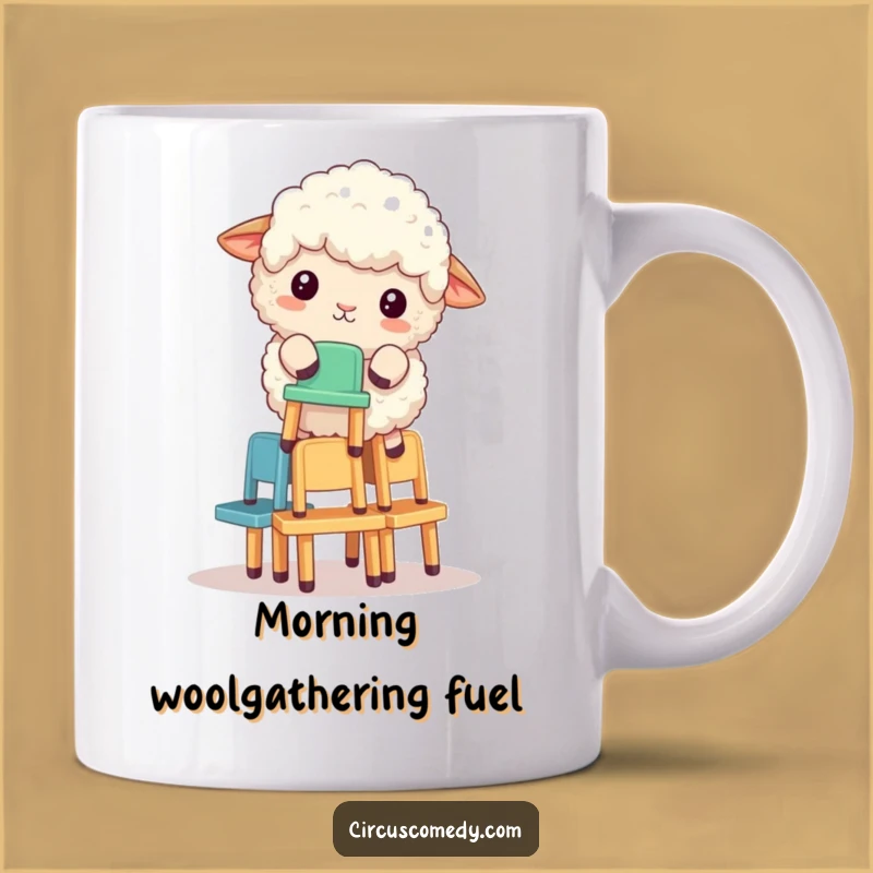 Funny Sheep Chair Stacker Mug - Hilarious Animal Balance Gift for Decor Lovers
