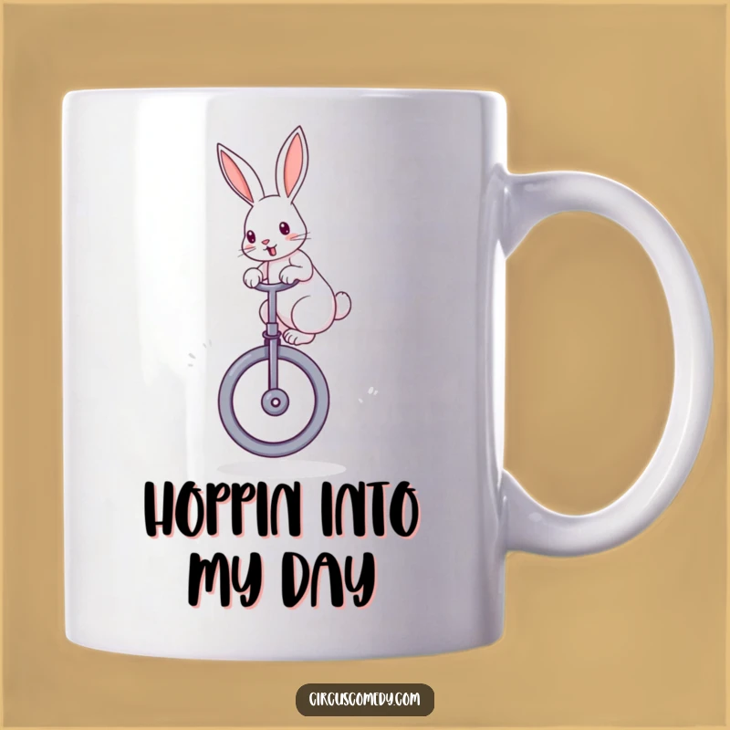 Funny Rabbit Unicycle Mug: Hilarious Balancing Act & Perfect Gift