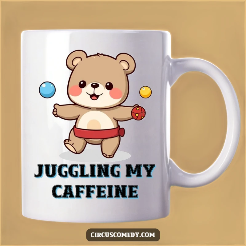 Funny Cute Bear Juggling Mug - Circus Fun Gift for Bear Lovers
