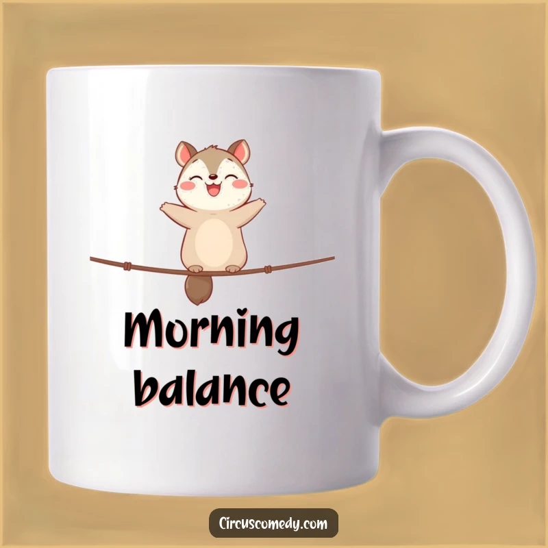 Funny Animal Tightrope Mug - Happy Balance for a Perfect Gift