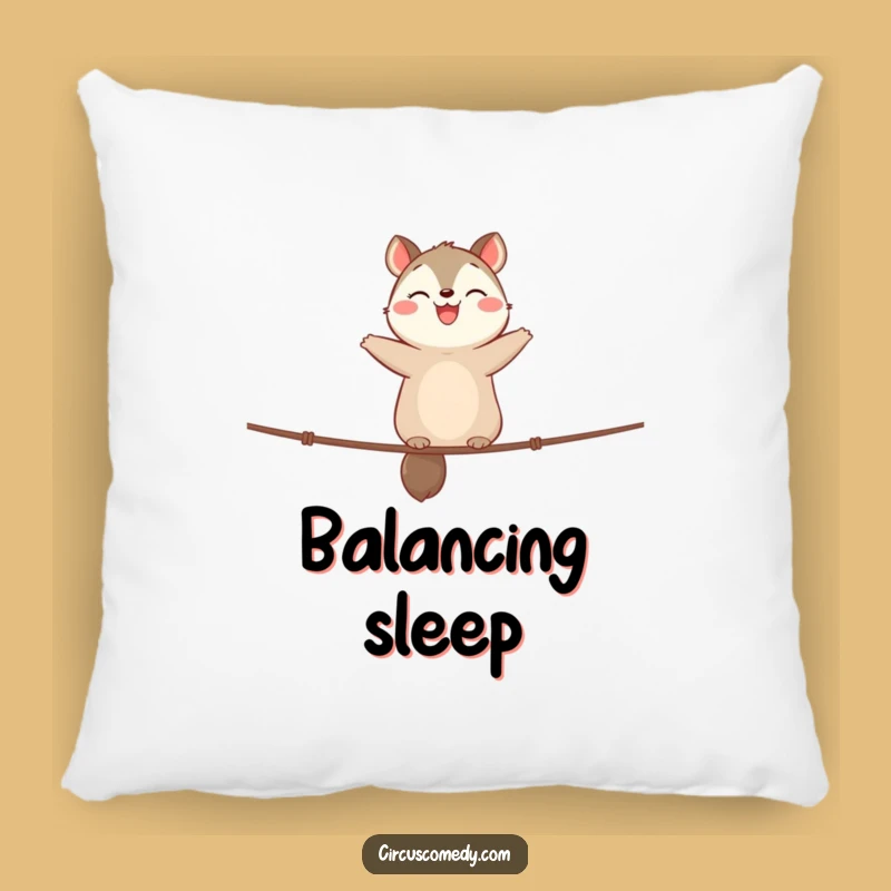 Funny Animal Tightrope Pillow - Cozy Comfort with Happy Balance