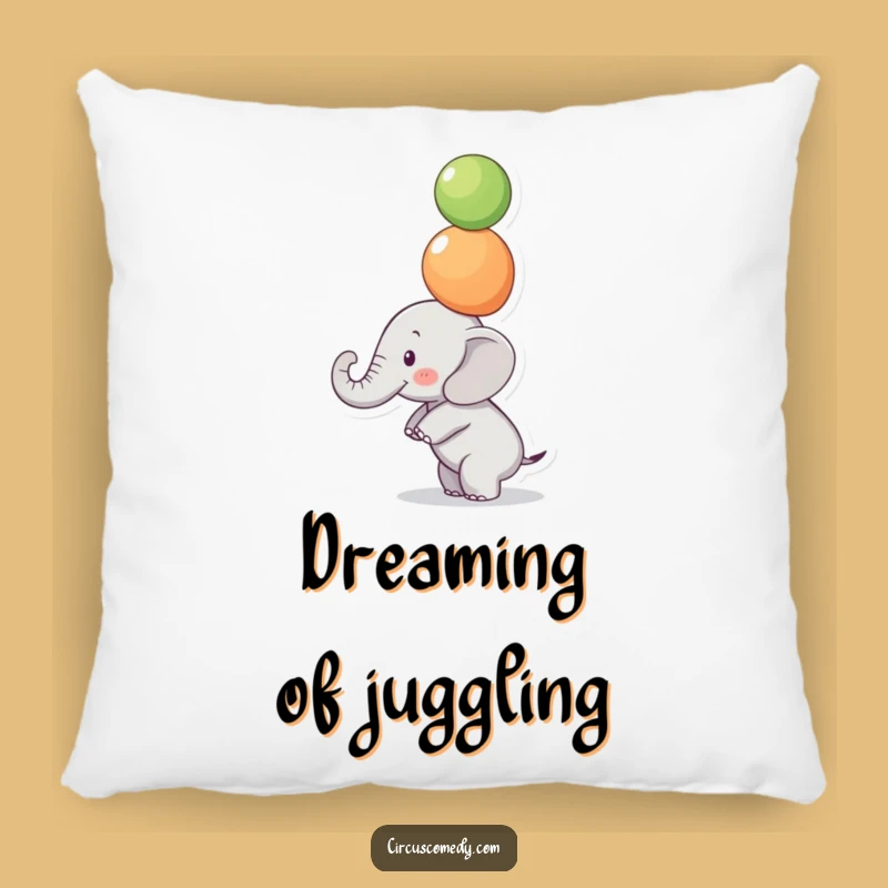 Funny Focused Elephant Pillow - Cozy Comfort for the Master Juggler