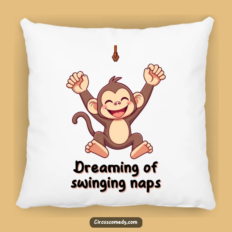 Funny Monkey Trapeze Pillow: Comfy Cuddles, Hilarious Gift for Any Room!