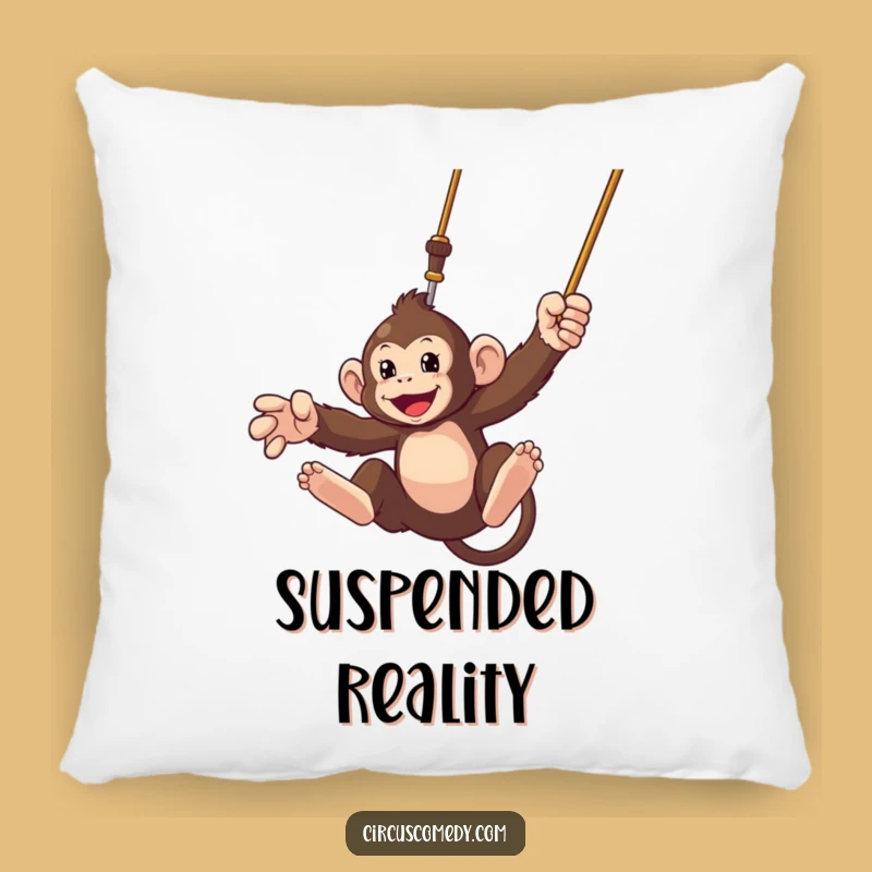 Funny Monkey Trapeze Pillow: Cozy Comfort with an Adventurous Twist
