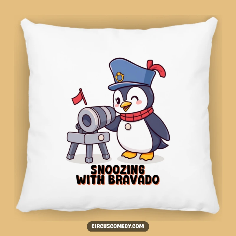 Funny Ringmaster Penguin Pillow - Comfy and Hilarious Circus Accent