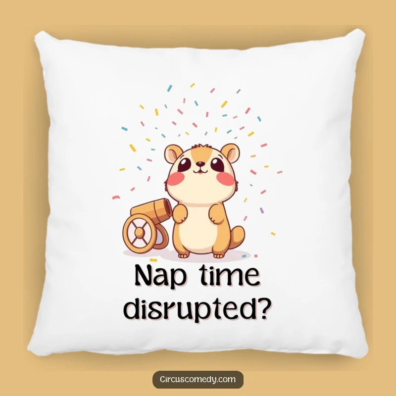 Funny Confetti Surprise Animal Pillow, Cozy and Hilarious Decorative Accent