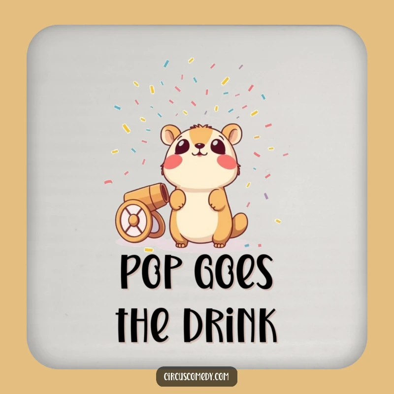 Funny Confetti Surprise Animal Coaster Set, Hilarious Protection for Your Surfaces