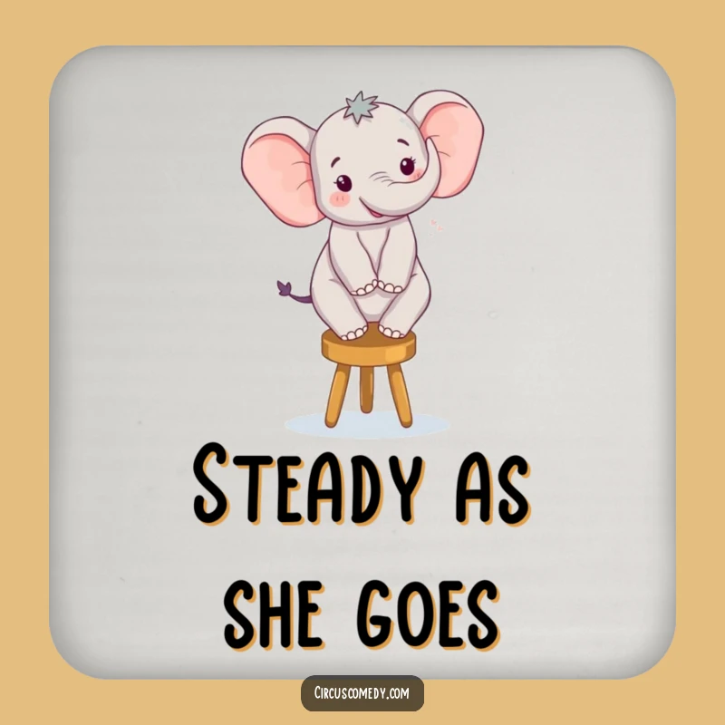 Funny Elephant Balancing Coaster - Protect Surfaces with Humor