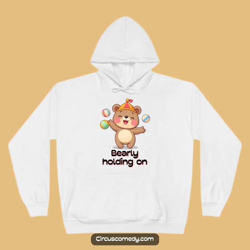 Funny Bear Juggling Hoodie: Cozy Circus Fun, Hilarious Funny Gift