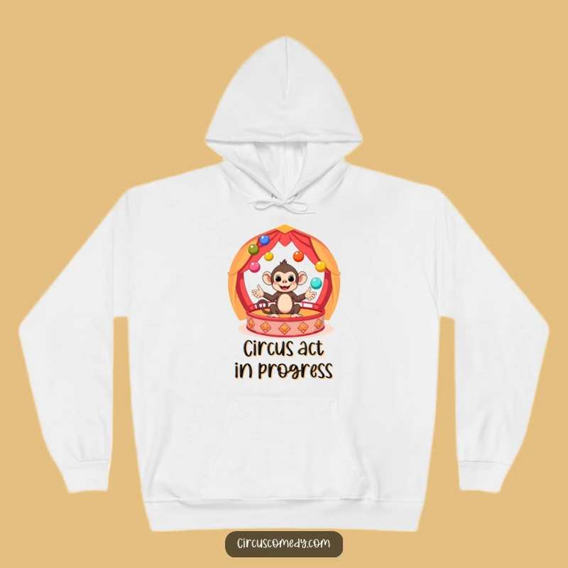 Funny Monkey Circus Hoodie - Cozy & Hilarious Gift for Juggling Fans