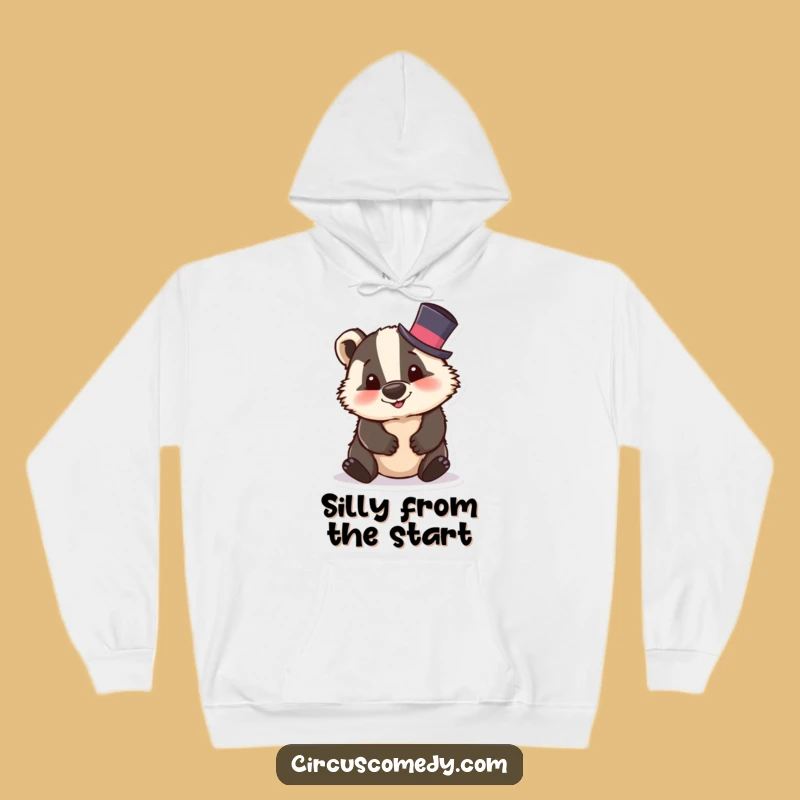Funny Badger Top Hat Hoodie: Cozy Silliness & Hilarious Warmth Gift
