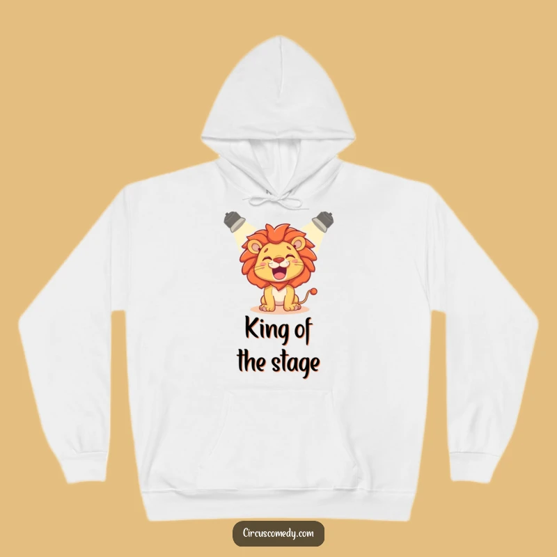 Funny Lion Roaring Hoodie: Cozy Spotlight Performance Gift
