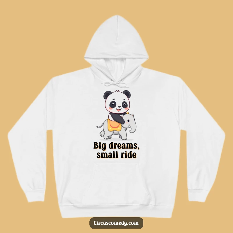 Funny Panda Hoodie: Panda on Circus Elephant - Cozy & Whimsical Gift