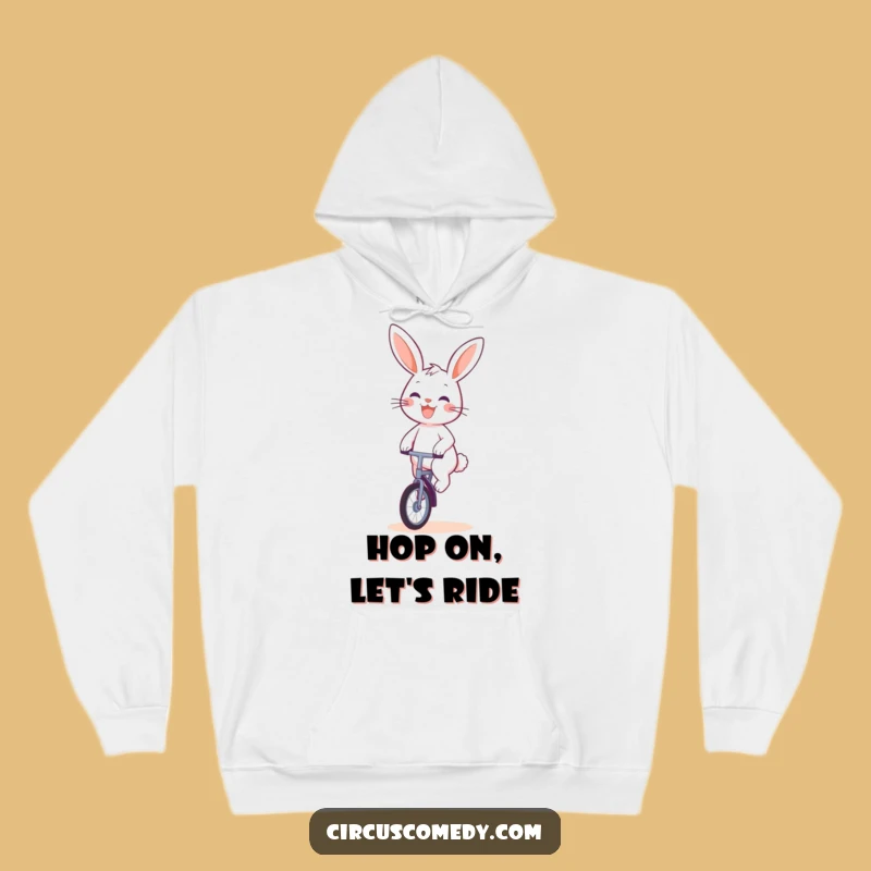 Funny Rabbit Unicyclist Hoodie: Cozy and Hilarious Comfort