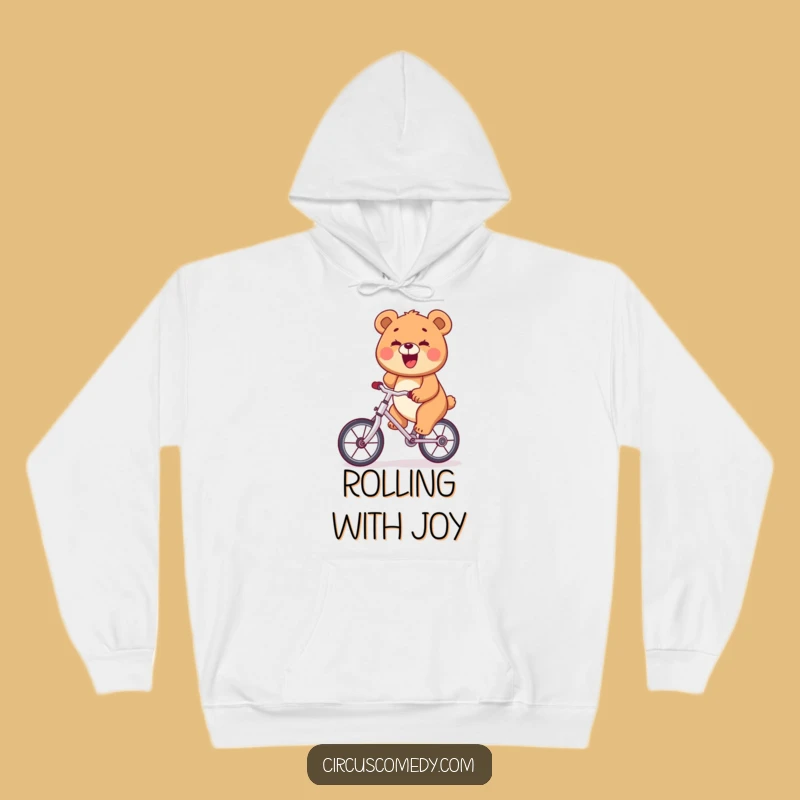 Funny Bear Unicycle Hoodie: Cozy Comfort and Cheerful Vibes!