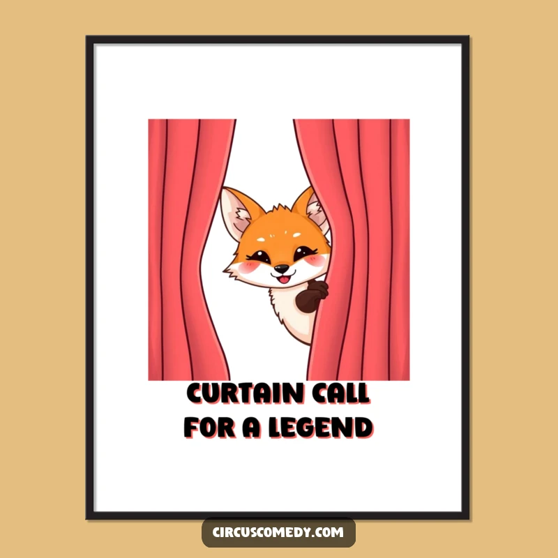 Free Printable Wall Art: Mischievous Fox Peeking, Humorous Downloadable Decor