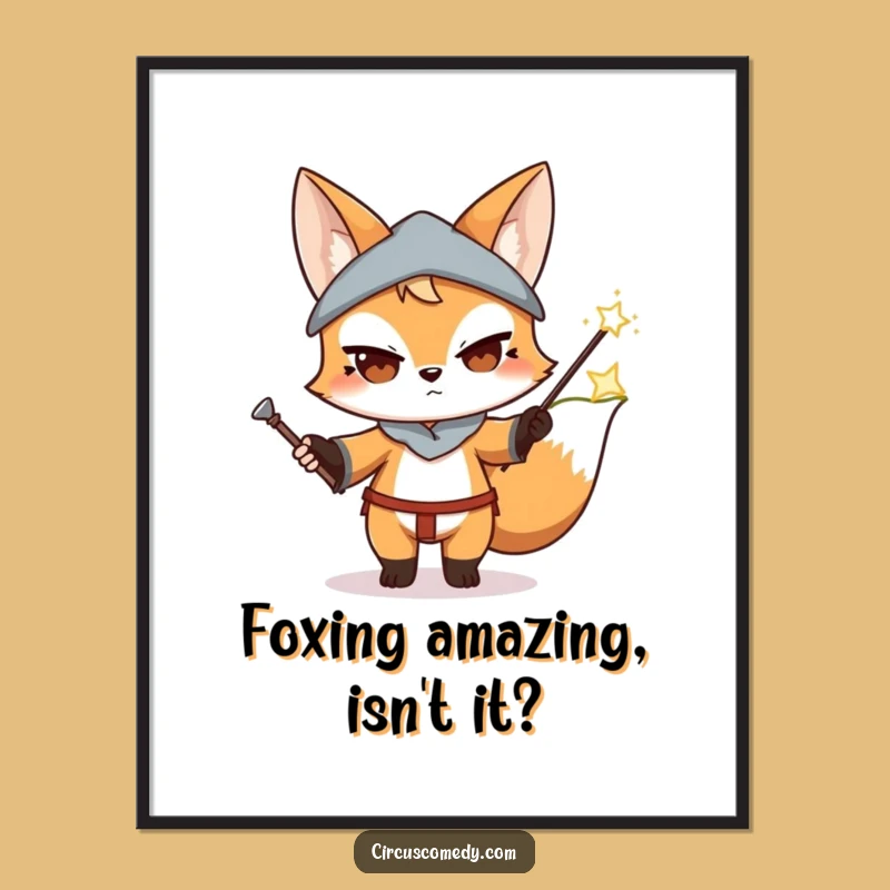 Free Printable Wall Art: Funny Magic Fox Trick Downloadable Art for Your Home