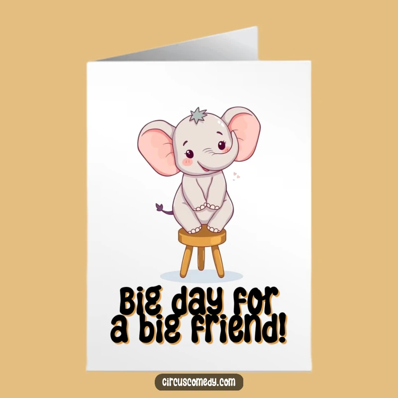 Free Printable Elephant Birthday Card: Funny Downloadable Surprise for Joyful Celebrations