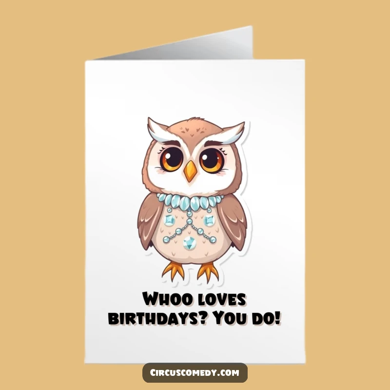 Free Printable Owl Sequins Funny Birthday Card - Hilarious Downloadable Gift