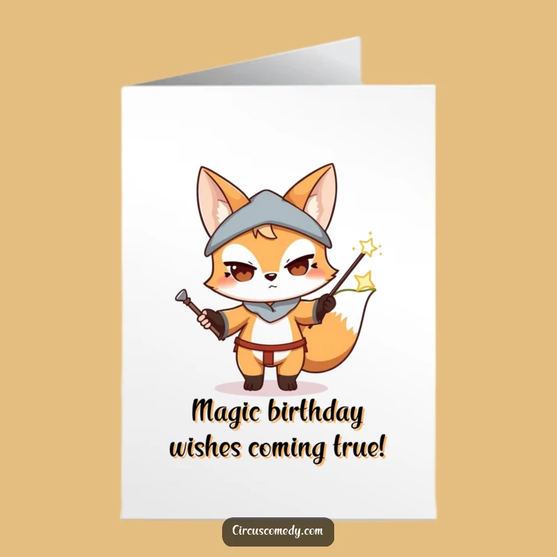 Free Printable Birthday Card: Magic Fox Birthday Surprise Downloadable Gift
