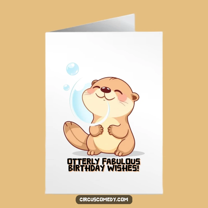 Free Printable Giggling Otter Birthday Card - Hilarious Downloadable Fun