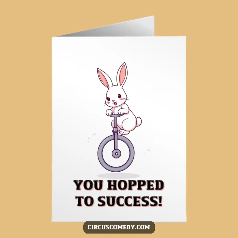 Free Printable Congrats Card: Rabbit's Balancing Act, Awesome Downloadable Gift!