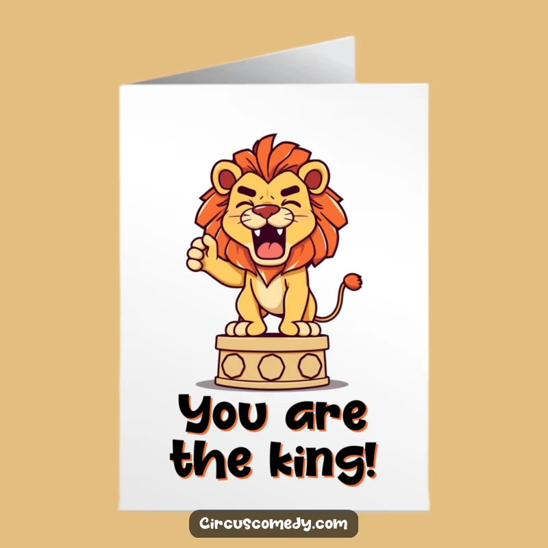 Free Printable Congrats Card: Lion's Roar of Success Downloadable Gift
