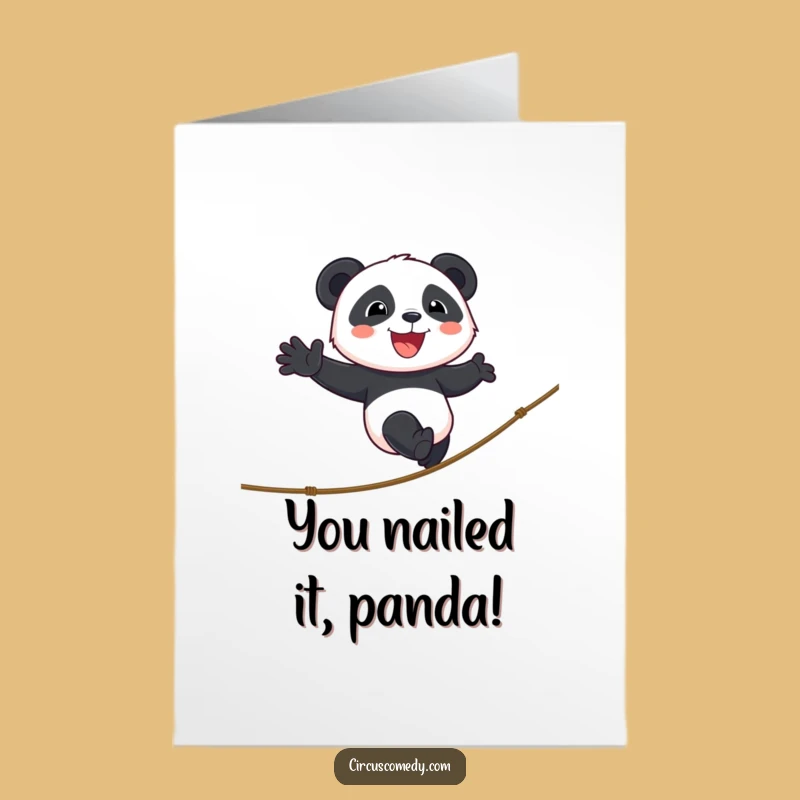 Free Printable Congrats Card: Panda's Bold Strides, Awesome Downloadable Gift!