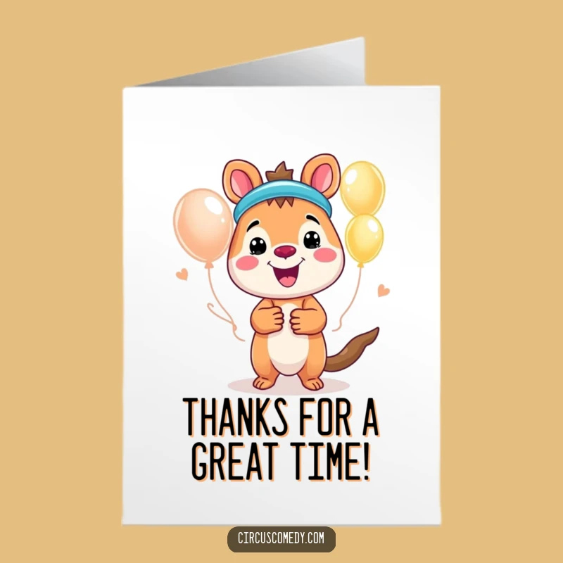 Free Printable Thank You Card: Animal Balloon Artist - Funny Downloadable Gift