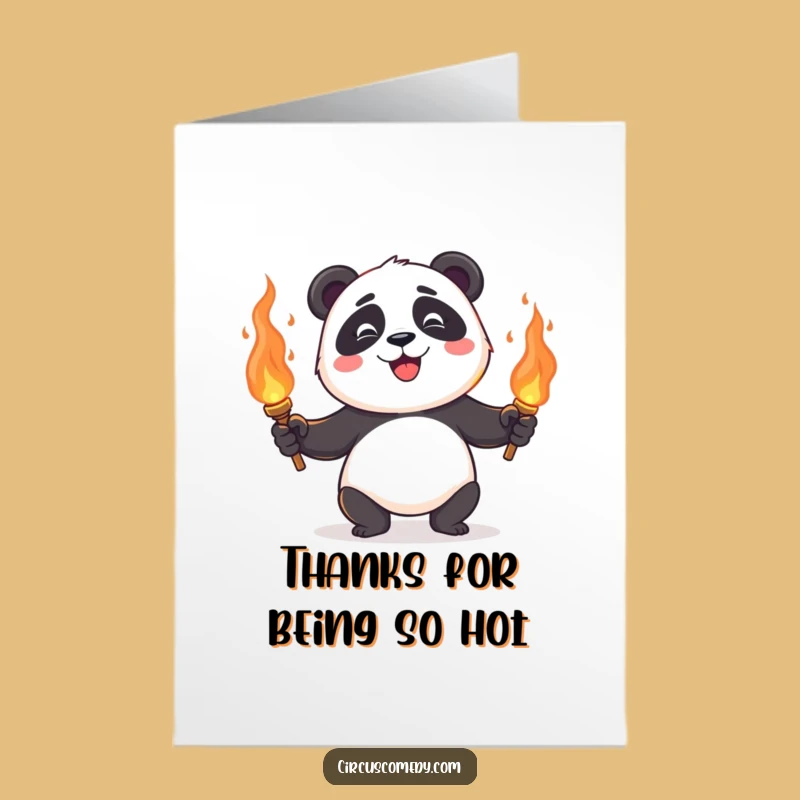 Free Printable Thank You Card: Panda Fire - Thanks That Blaze Downloadable Gift!
