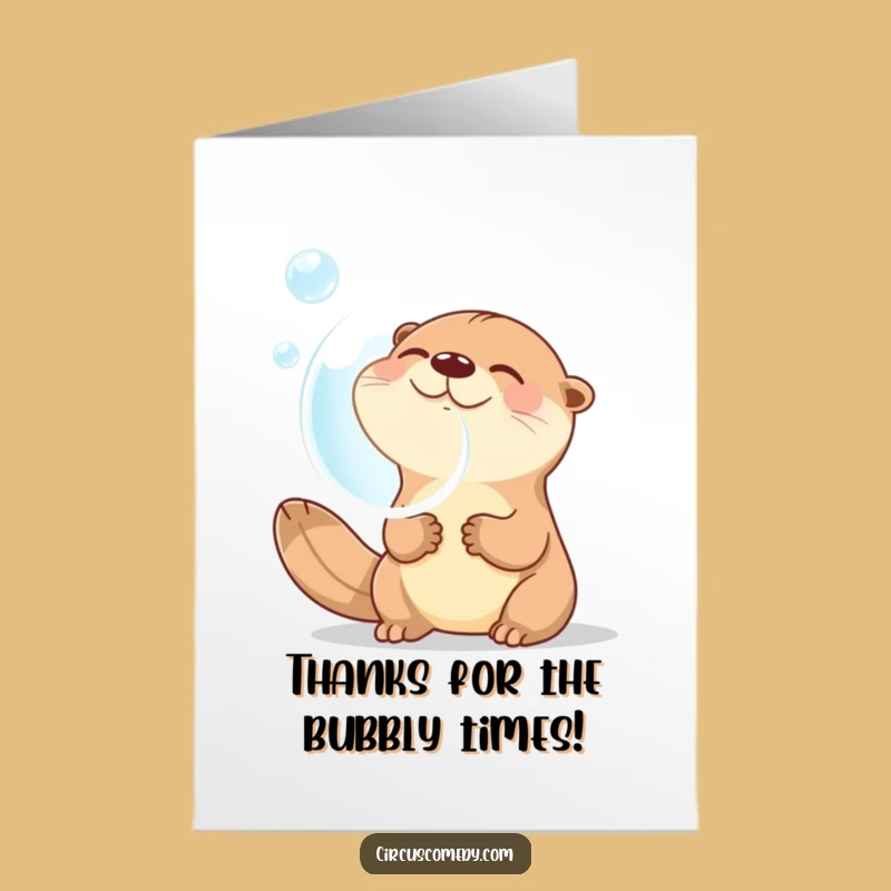 Free Printable Thank You Otter Card - Bubbles of Gratitude!
